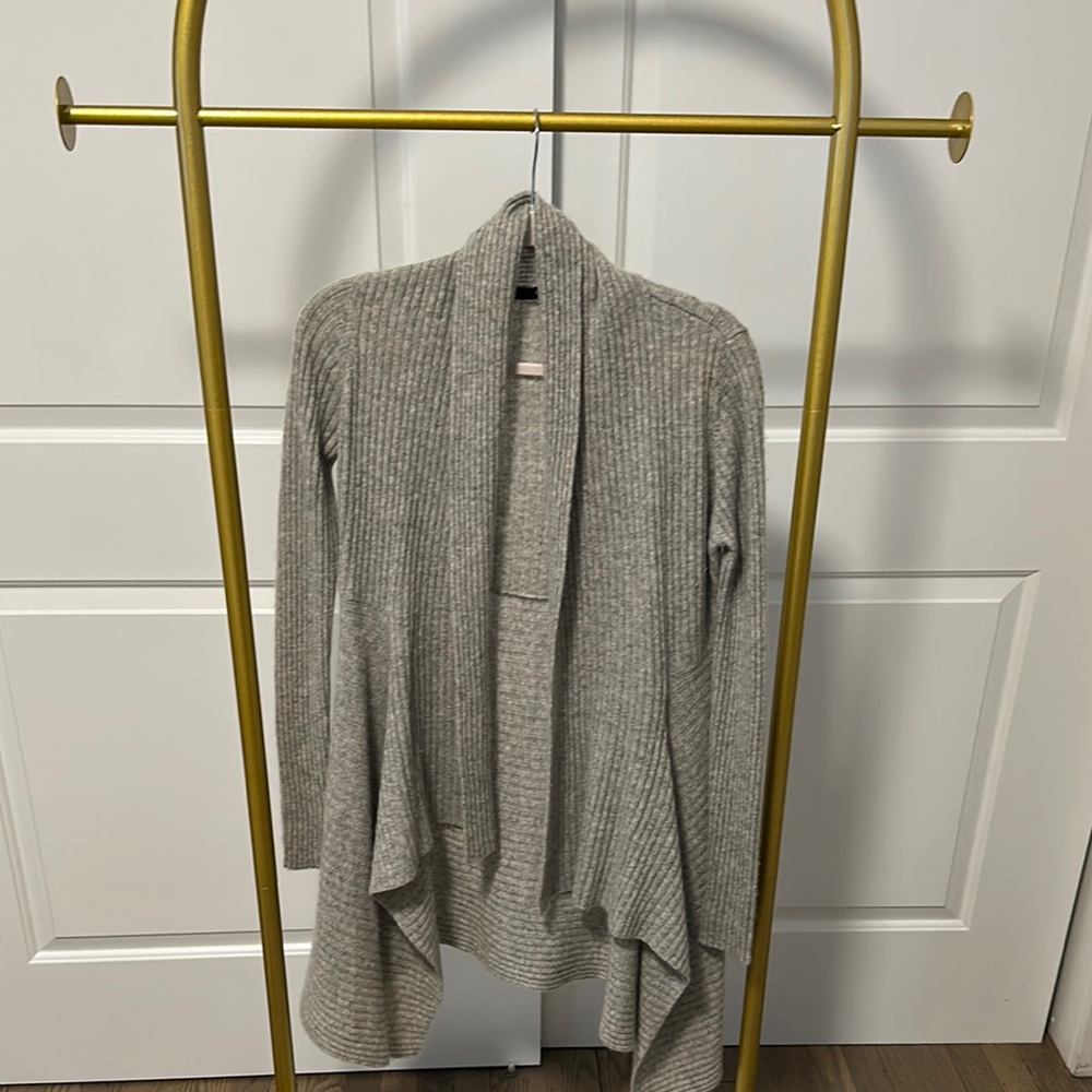 Gray Women's Open Front Cardigan Sweater